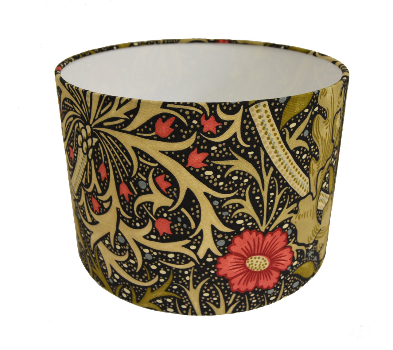 William Morris - Seaweed - Ebony / Poppy - Lampshade Stunning Handmade