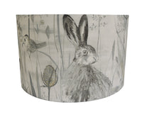 Thumbnail for Sanderson - Dune Hares - Mist / Pebble - Lampshade Stunning Handmade