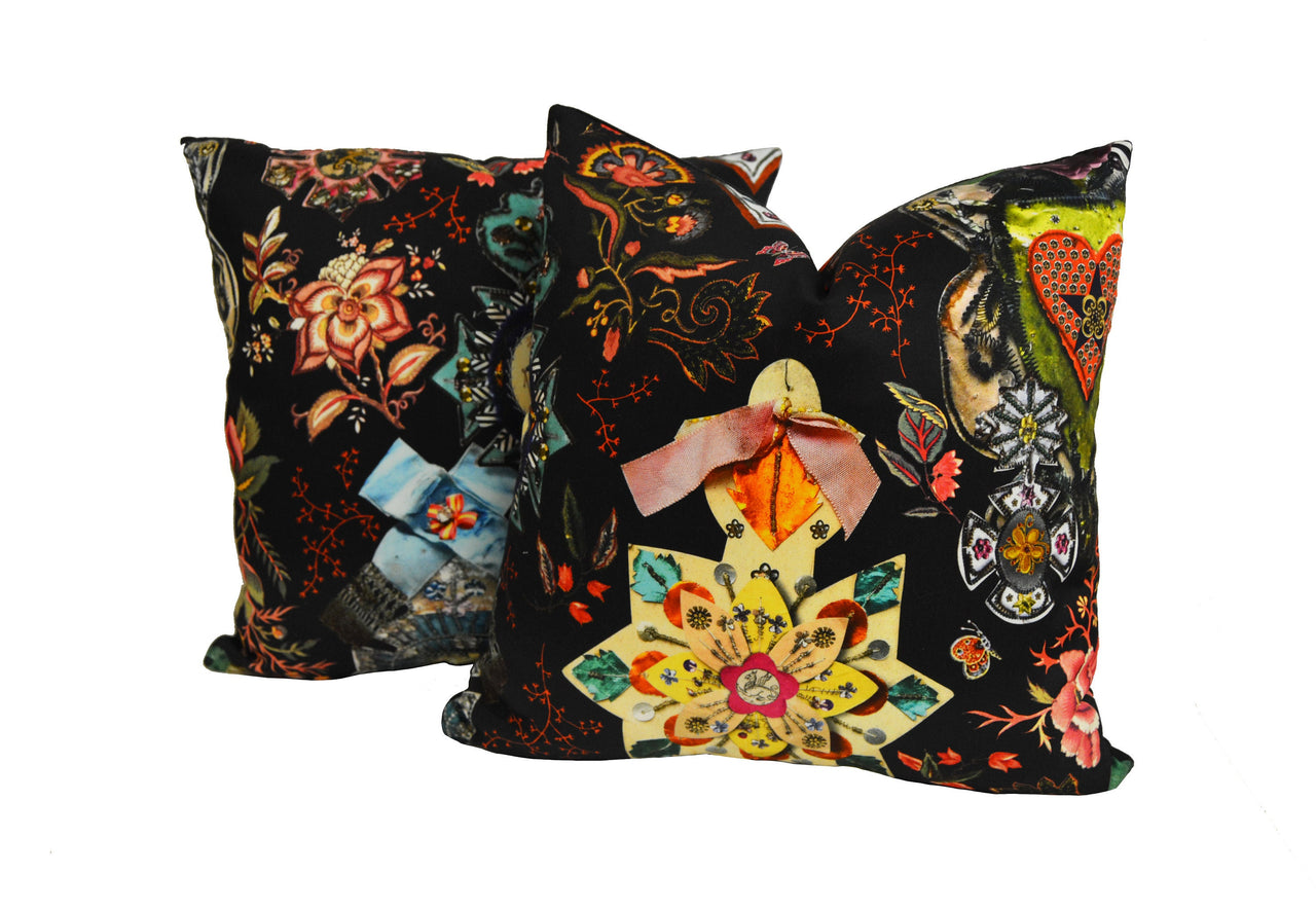 Designers Guild / Christian Lacroix - Cocarde - Reglisse - Cushion Cover Throw Pillow Designer Home Decor