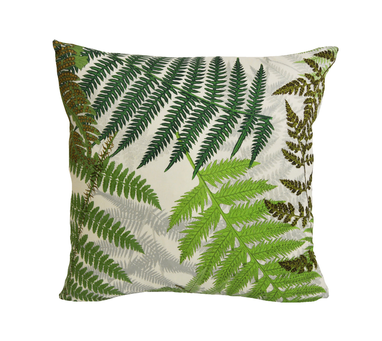 Schumacher - Fernarium - Green & Ivory - Imaginative Fern Fronds Designer Cushion Cover - Handmade Throw Pillow - Luxury Home Decor