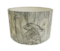 Thumbnail for Sanderson - Dune Hares - Mist / Pebble - Lampshade Stunning Handmade