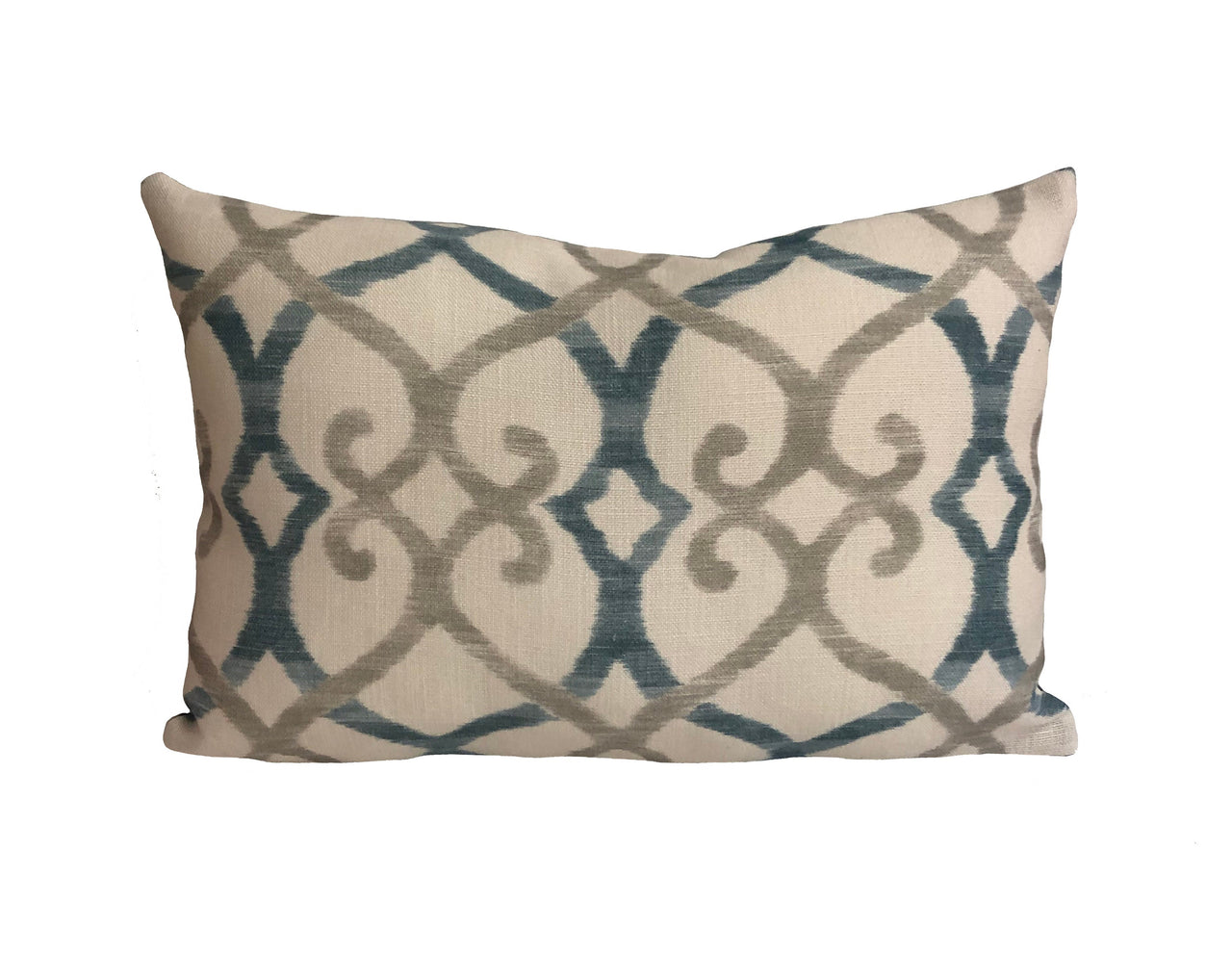 Jane Churchill - Colefax and Fowler - Silwood - Blue - Striking Trellis Print Cushion Cover - Handmade Throw Pillow Designer Home Decor