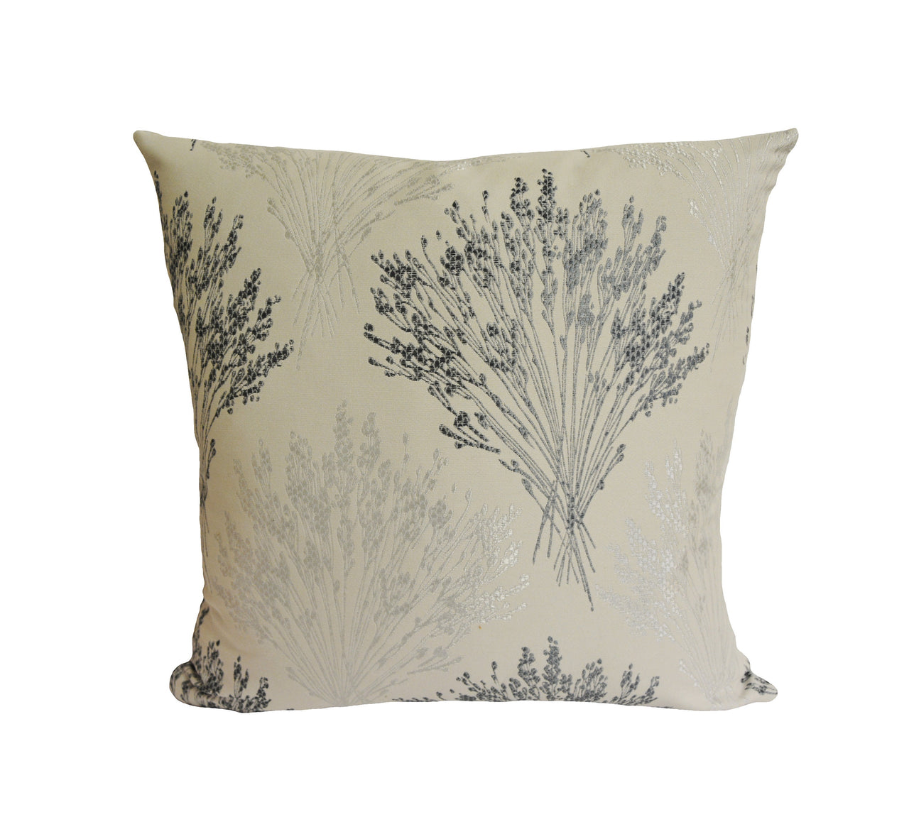 Ashley Wilde - Emmer - Sky - Chic Modern Metallic Floral Designer Cushion Cover - Luxury Throw Pillow - Handmade Home Decor