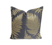 Thumbnail for Ashley Wilde - Affinis - Danube - Modern Metallic Feather Fern Designer Cushion Cover - Luxury Throw Pillow - Handmade Home Decor