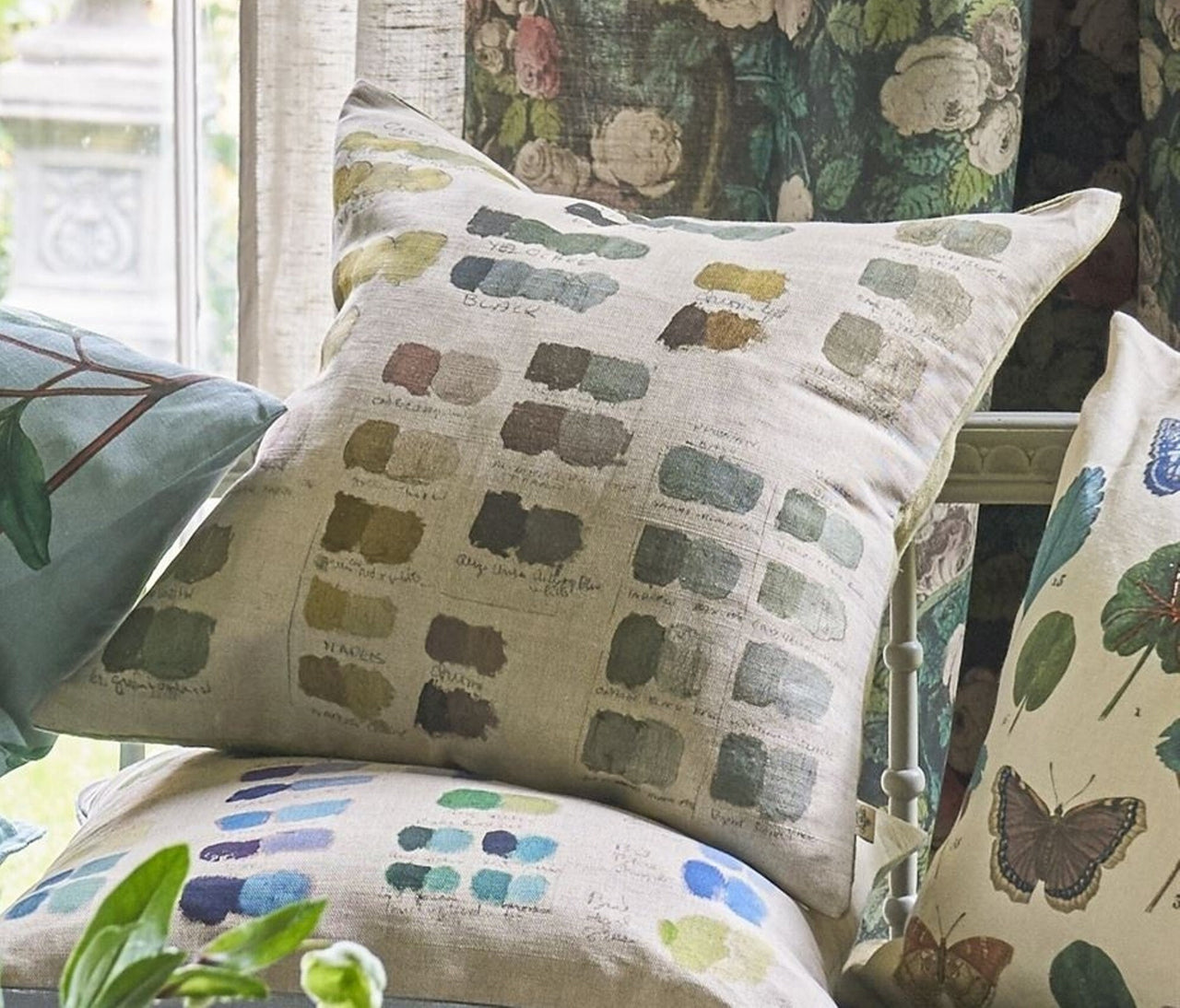 Designers Guild & John Derian - Mixed Tones II - Neutral - Cushion Cover Throw Pillow Designer Home Decor