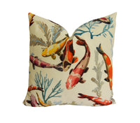 Thumbnail for Manuel Canovas - Salina - Epices -  Elegant Asiatic Koi Carp Designer Cushion Cover - Handmade Throw Pillow - Designer Home Decor