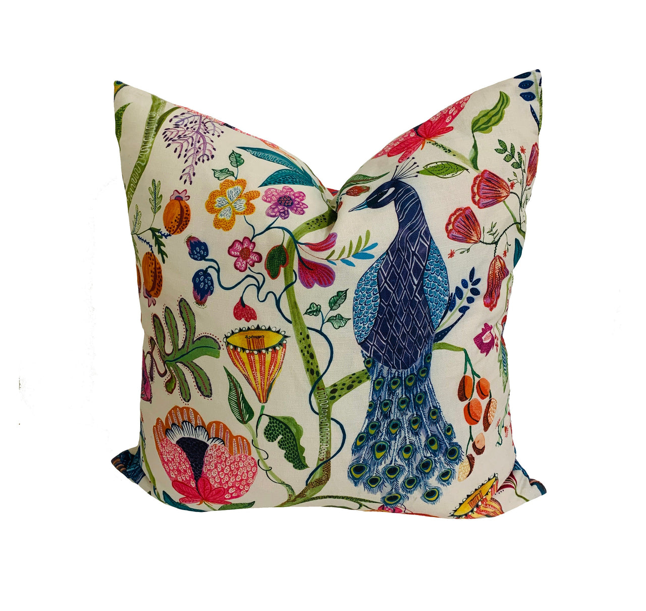 Voyage - Barabadur - Summer Ecru - Stunning Floral Cushion Cover Throw Pillow Designer Home Decor