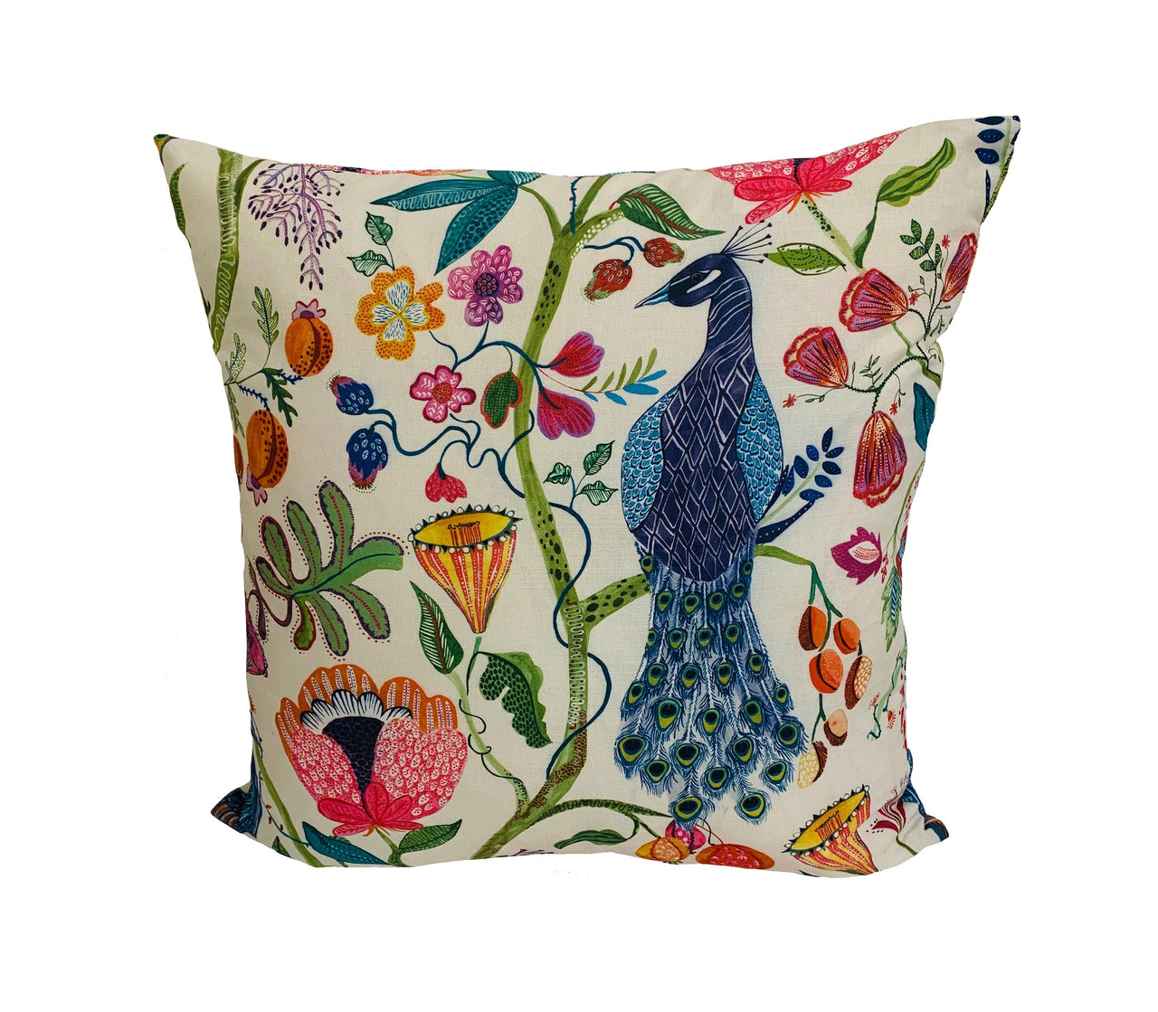 Voyage - Barabadur - Summer Ecru - Stunning Floral Cushion Cover Throw Pillow Designer Home Decor