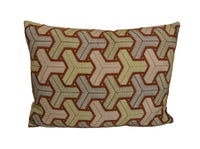 Thumbnail for Camengo - Baleares - Terracotta - Exceptional Embroidered Modern Geometric Designer Cushion Cover - Luxury Throw Pillow - Handmade Home Deco