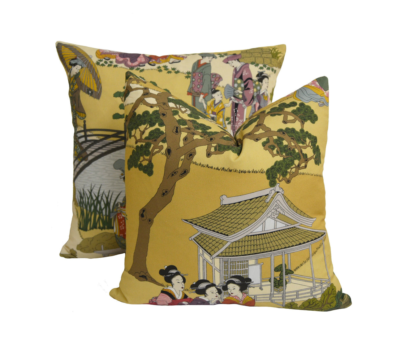 Manuel Canovas - Geishas - Epice - Intricate Japanese Garden Designer Cushion Cover - Handmade Throw Pillow - Designer Home Decor