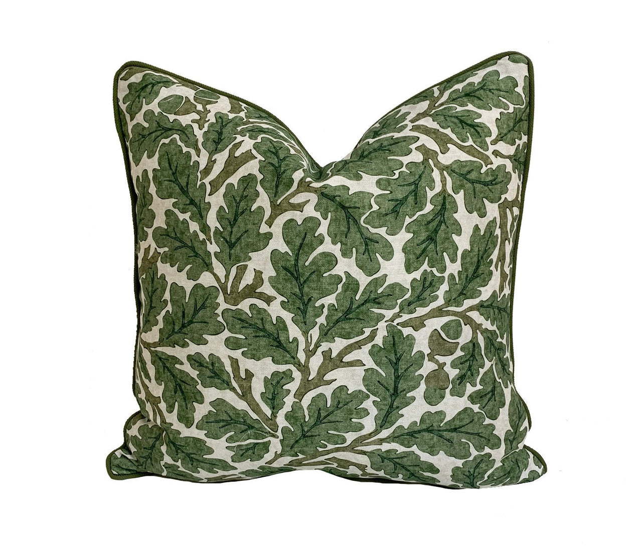 William Morris - Oak - Forest / Cream - Cushion Cover Throw Pillow Designer Home Decor