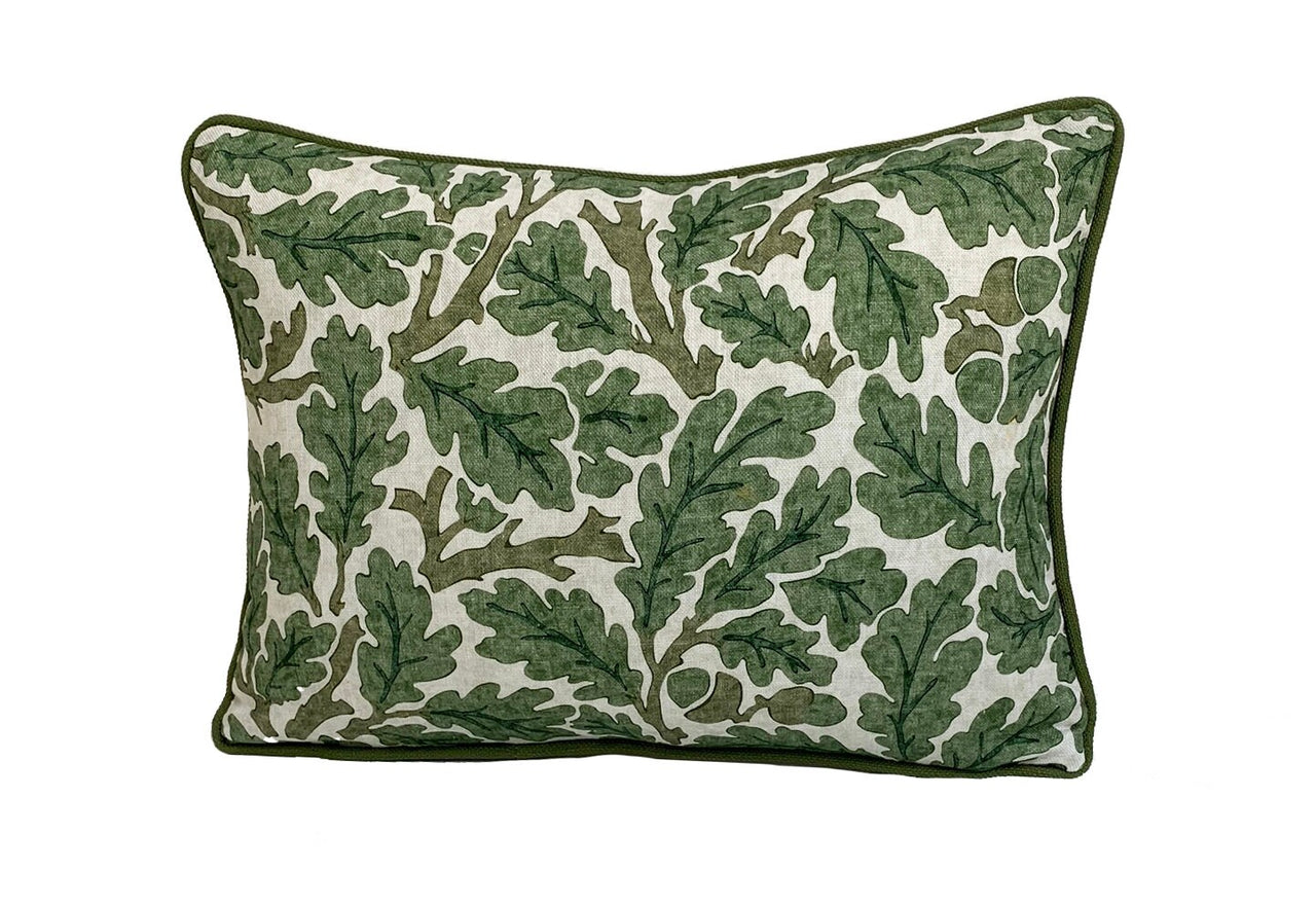 William Morris - Oak - Forest / Cream - Cushion Cover Throw Pillow Designer Home Decor