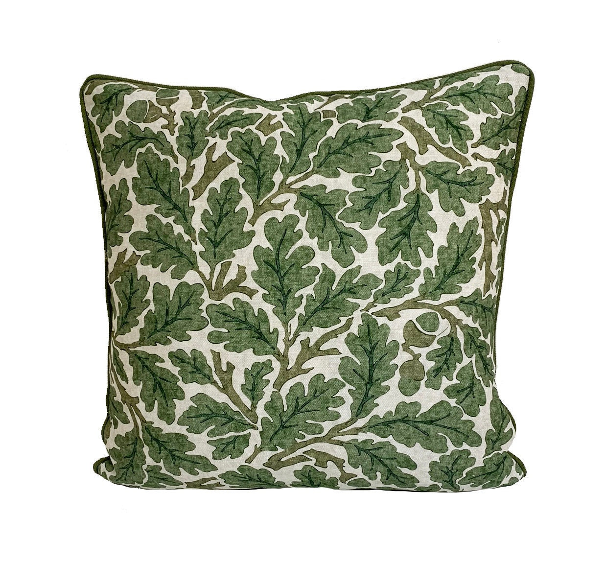 William Morris - Oak - Forest / Cream - Cushion Cover Throw Pillow Designer Home Decor