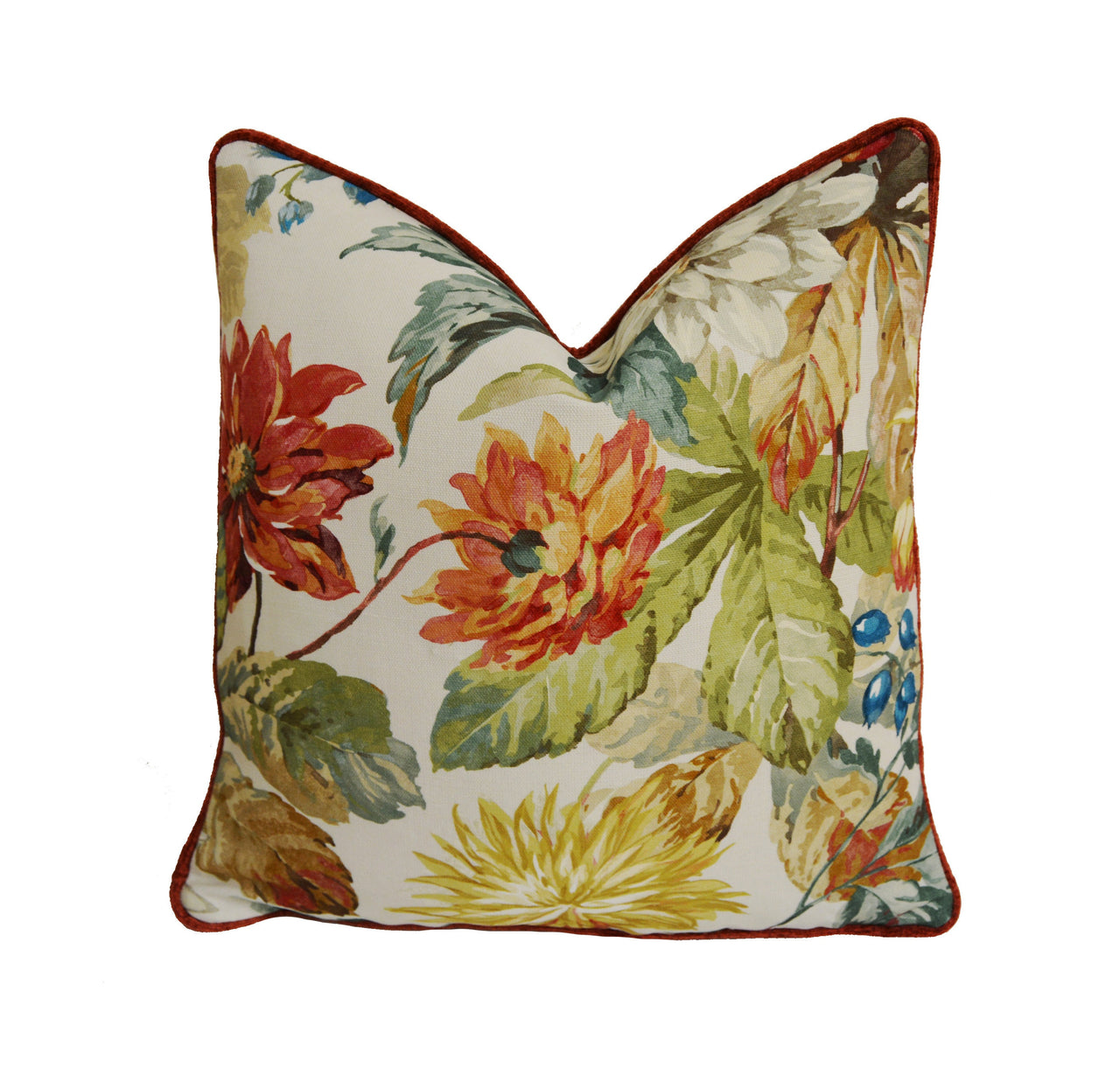 Sanderson - Dahlia & Rosehip - Briarwood / Russet - Cushion Cover Throw Pillow Designer Home Decor