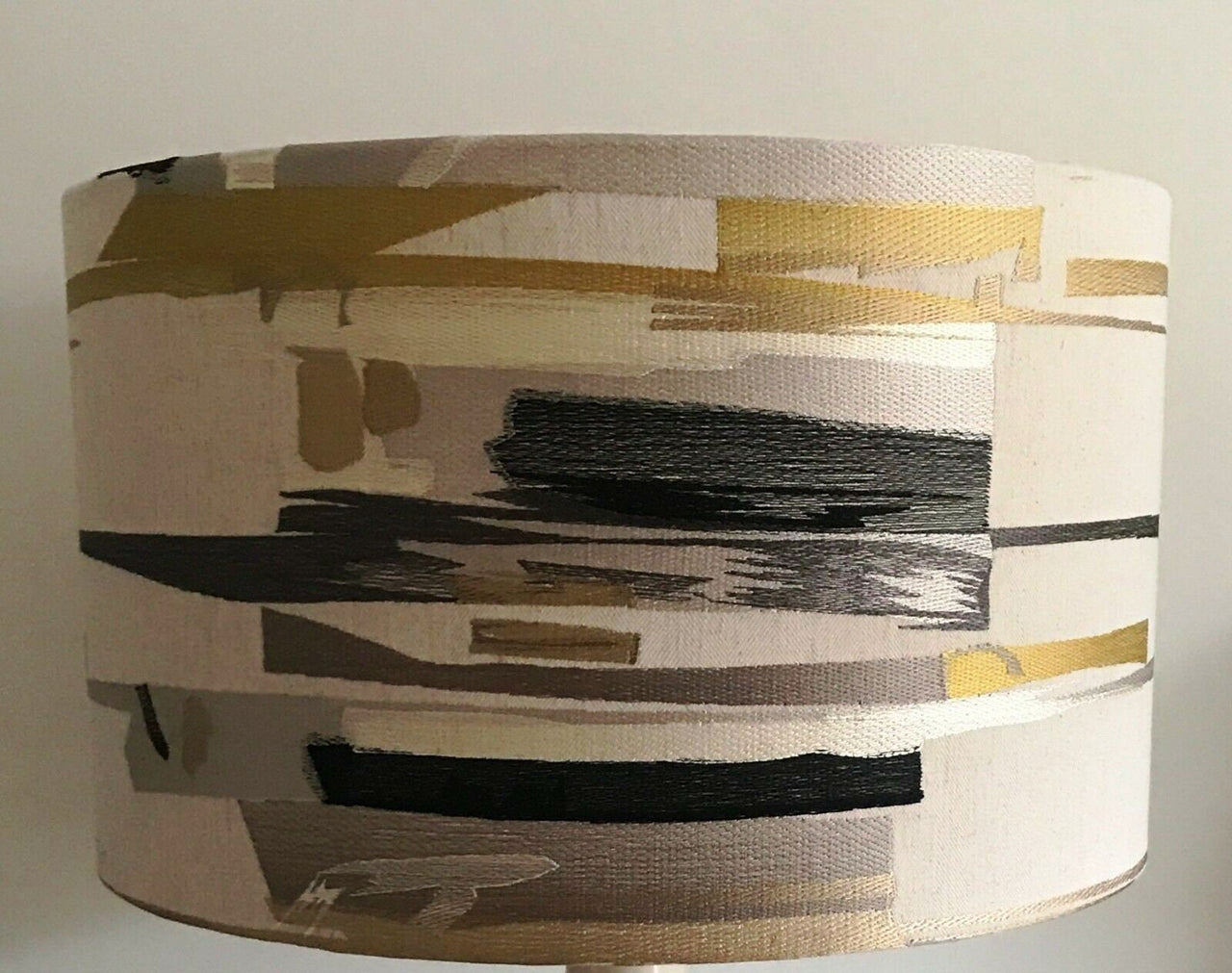 Harlequin - Zeal - Charcoal Neutral Mustard  - Lampshade Stunning Handmade