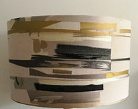 Thumbnail for Harlequin - Zeal - Charcoal Neutral Mustard  - Lampshade Stunning Handmade