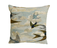 Thumbnail for John Derian for Designers Guild - Chimney Swallows - Sky Blue - Cushion Cover Throw Pillow Designer Home Decor