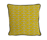 Thumbnail for Schumacher - Leaping Leopards - Yellow - Sleek Chic Designer Leopard Cushion Cover - Handmade Throw Pillow - Luxury Home Decor