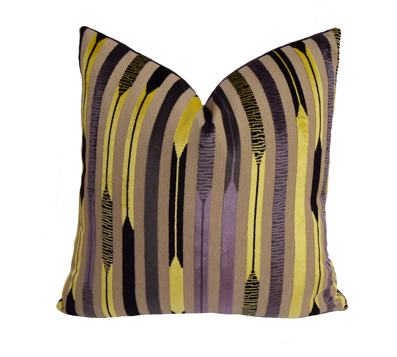 Sanderson - Kandinsky - Fig / Yellow - Cushion Cover Throw Pillow Scatter Cushion Designer Home Decor