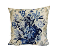 Thumbnail for Schumacher - Aylesbury Vase - Delft - Traditional Romantic English Designer Cushion Cover - Handmade Throw Pillow Designer Home Decor