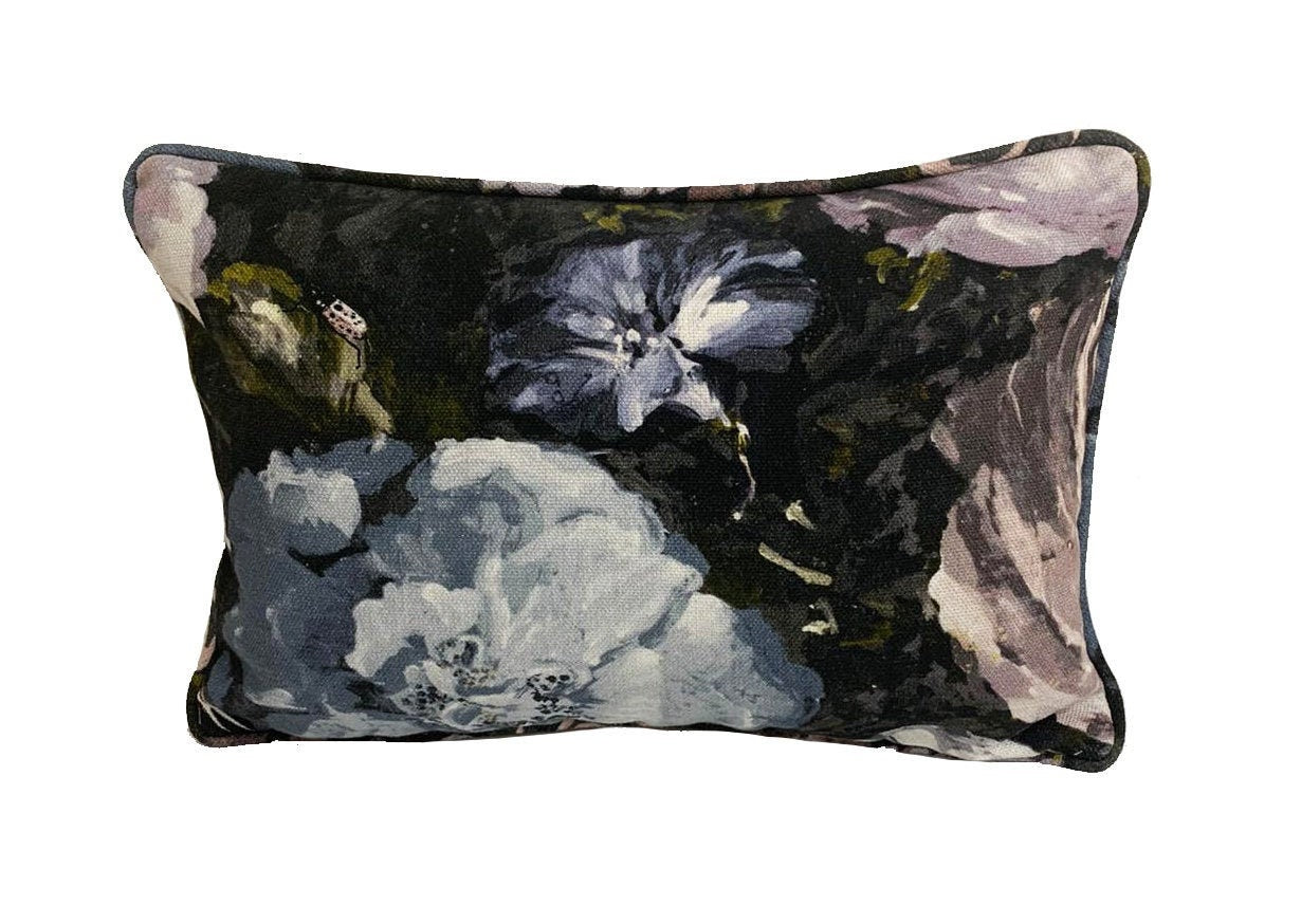 Clarke & Clarke - Floretta - Blush / Charcoal - Stunning Luxurious Floral Cushion Cover Throw Pillow Designer Home Decor