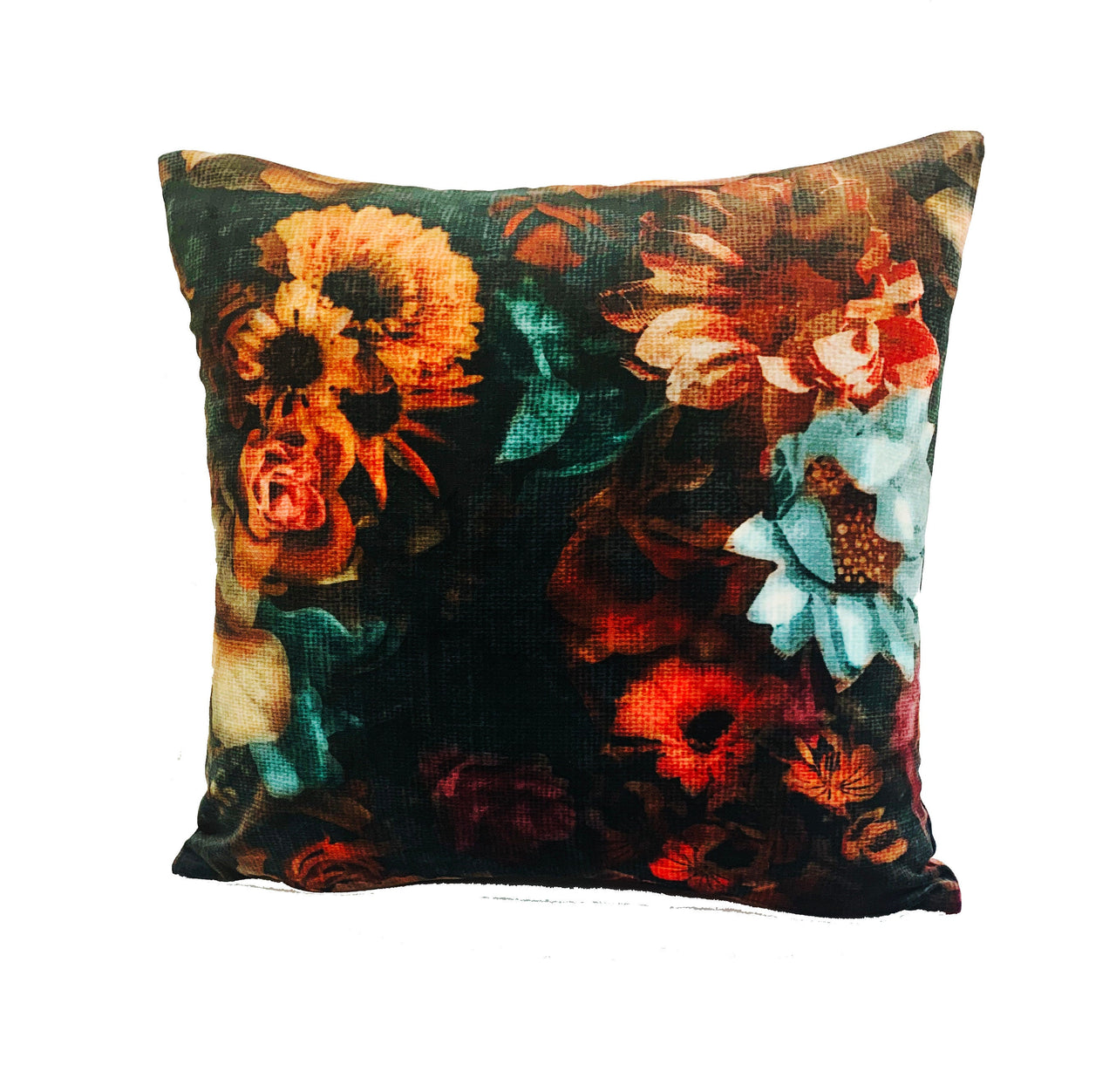 Fryetts - Monet Velvet - Teal - Cushion Cover Throw Pillow Designer Home Decor