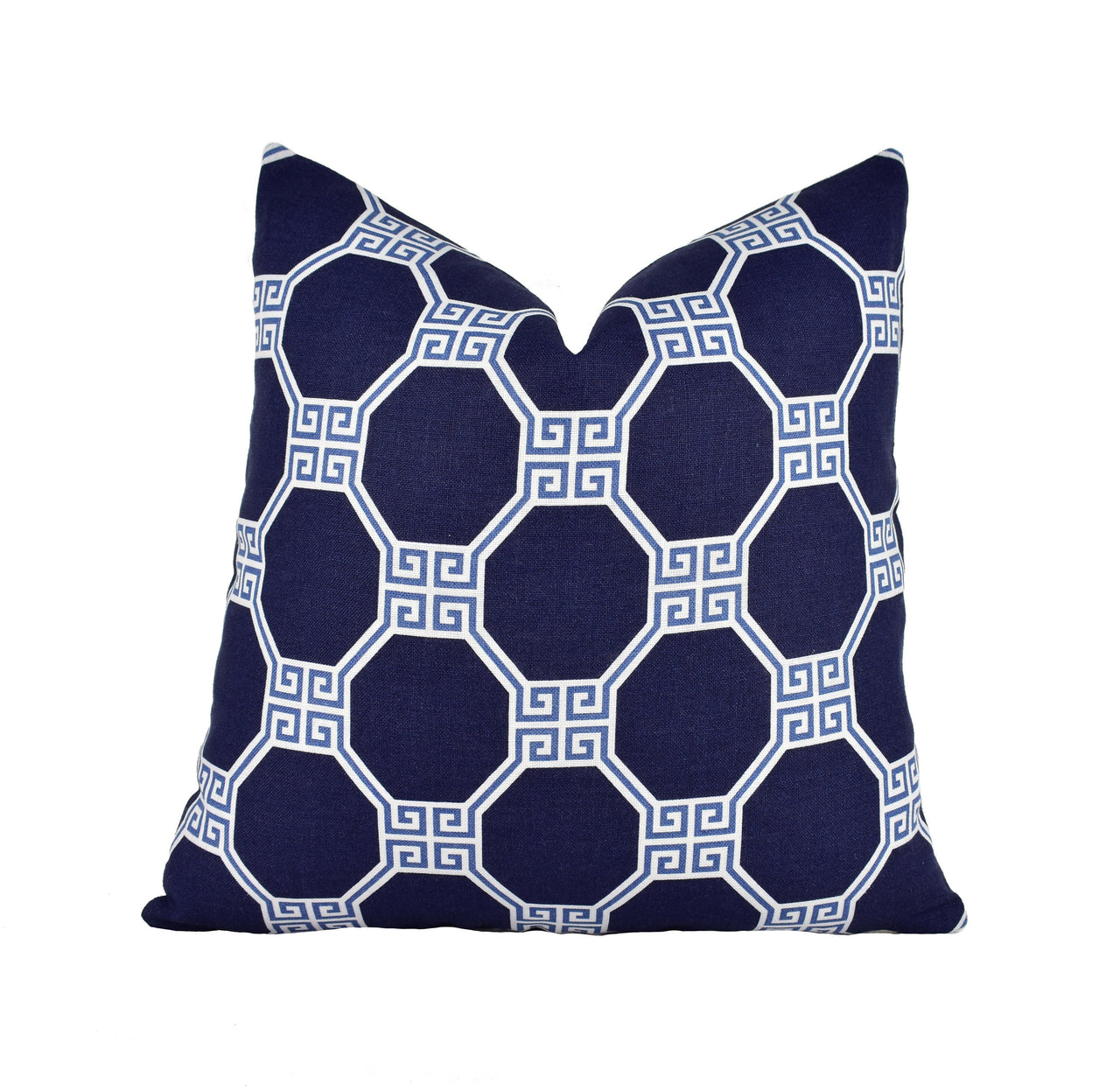 Schumacher - Octavia - Blue - Greek Inspired Hollywood Regency Design Cushion Cover - Handmade Throw Pillow - Luxury Home Decor