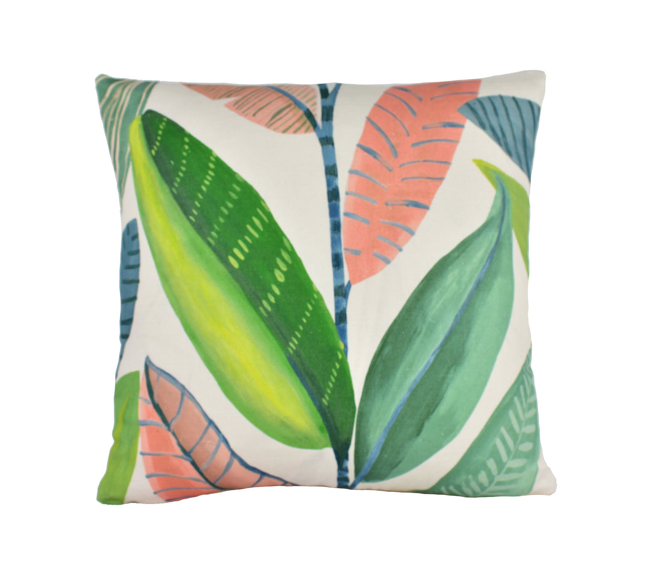 Scion - Hikkaduwa - Tropicana - Painterly Sri Lankan Banana Leaves Cushion Cover - Handmade Throw Pillow - Designer Home Decor