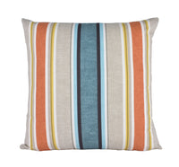 Thumbnail for Clarke and Clarke - Luella - Teal / Spice - Striped Cushion Cover Throw Pillow Designer Home Decor