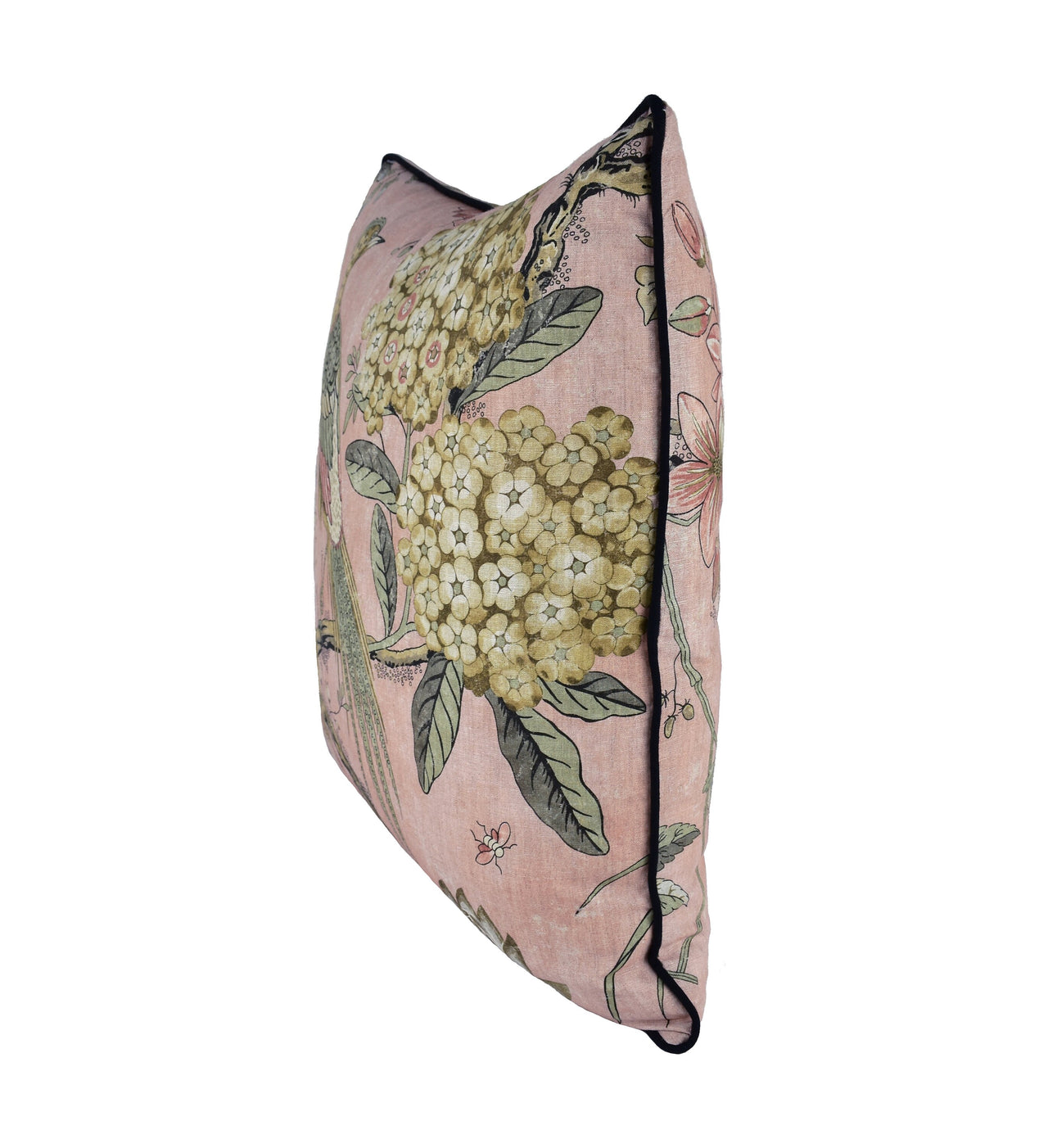 Anna French x Thibaut - Villeneuve - Blush - Antique Avant Garde Bird Designer Cushion Cover - Luxury Throw Pillow - Handmade Home Decor