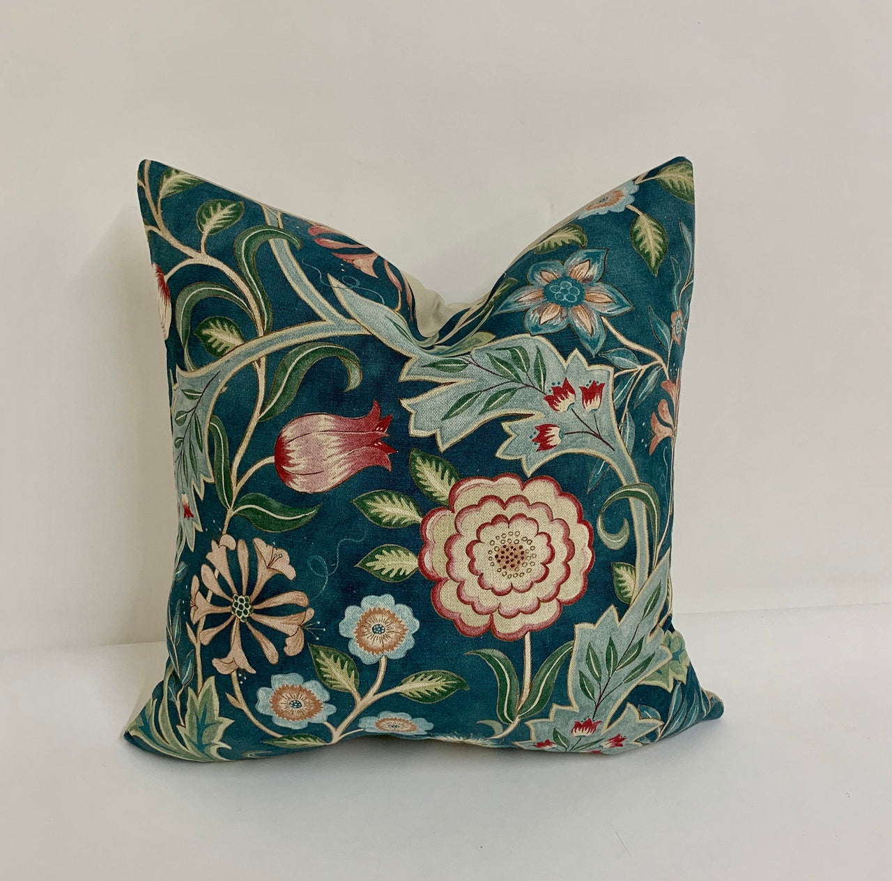 William Morris - Wilhelmina - Teal - Cushion Cover Throw Pillow Designer Home Décor