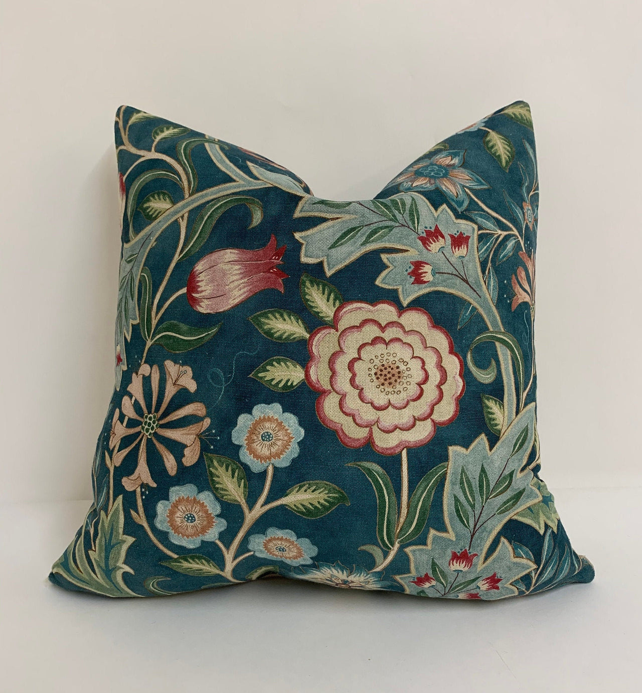 William Morris - Wilhelmina - Teal - Cushion Cover Throw Pillow Designer Home Décor