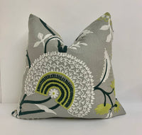 Thumbnail for Sanderson - Hakimi - Ash Grey - Embroidered Cushion Cover Throw Pillow Designer Home Decor