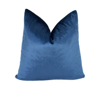 Thumbnail for Stunning Designer Indigo Velvet Cushion Cover - Handmade Throw Pillow Designer Home Decor