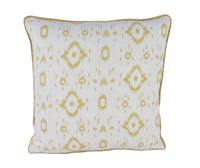 Thumbnail for Veere Grenney for Schumacher - Tabitha - Straw - Versatile Exotic Ikat Designer Cushion Cover - Handmade Throw Pillow - Luxury Home Decor