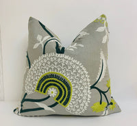 Thumbnail for Sanderson - Hakimi - Ash Grey - Embroidered Cushion Cover Throw Pillow Designer Home Decor