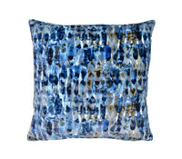 Thumbnail for Harlequin - Kelambu - Indigo / Pebble - Stunning Watercolour-Effect Velvet Cushion Cover Throw Pillow Designer Home Decor