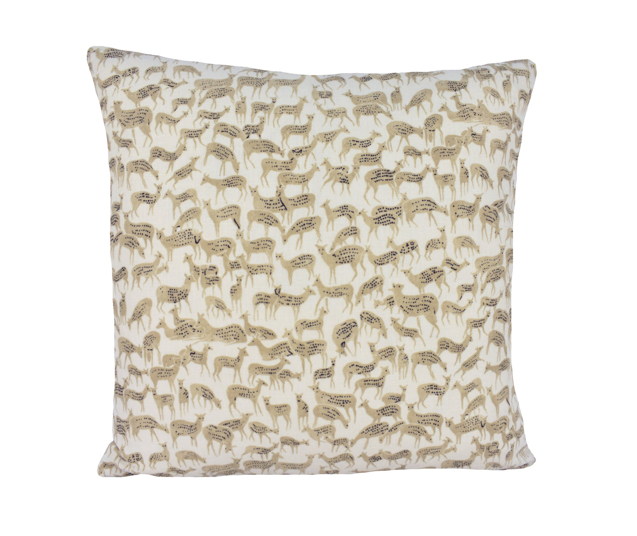 Schumacher - Fauna - Natural - Charming & Unique Designer Deer Cushion Cover - Handmade Throw Pillow - Luxury Home Decor