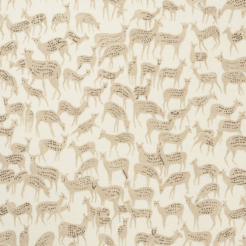 Schumacher - Fauna - Natural - Charming & Unique Designer Deer Cushion Cover - Handmade Throw Pillow - Luxury Home Decor