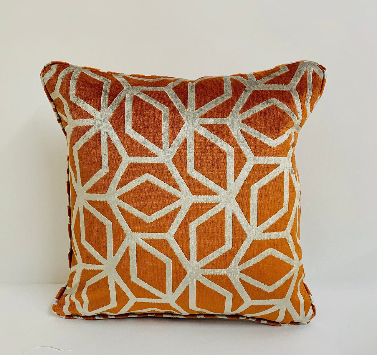 Panaz Corinthia Terracotta Designer Velvet cushion