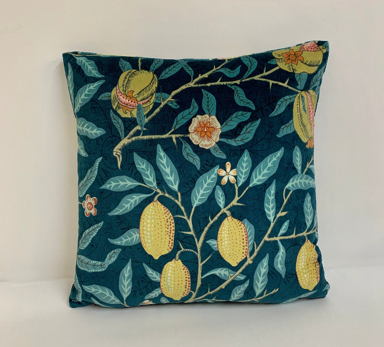 William Morris - Fruit Velvet - Indigo / Slate - Cushion Cover Throw Pillow Designer Home Decor