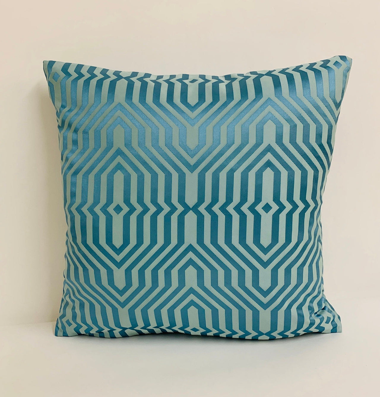 Prestigious - Mercury - Marine  - Funky Geometric Cushion Cover - Handmade Throw Pillow Designer Home Decor