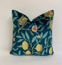 Thumbnail for William Morris - Fruit Velvet - Indigo / Slate - Cushion Cover Throw Pillow Designer Home Decor