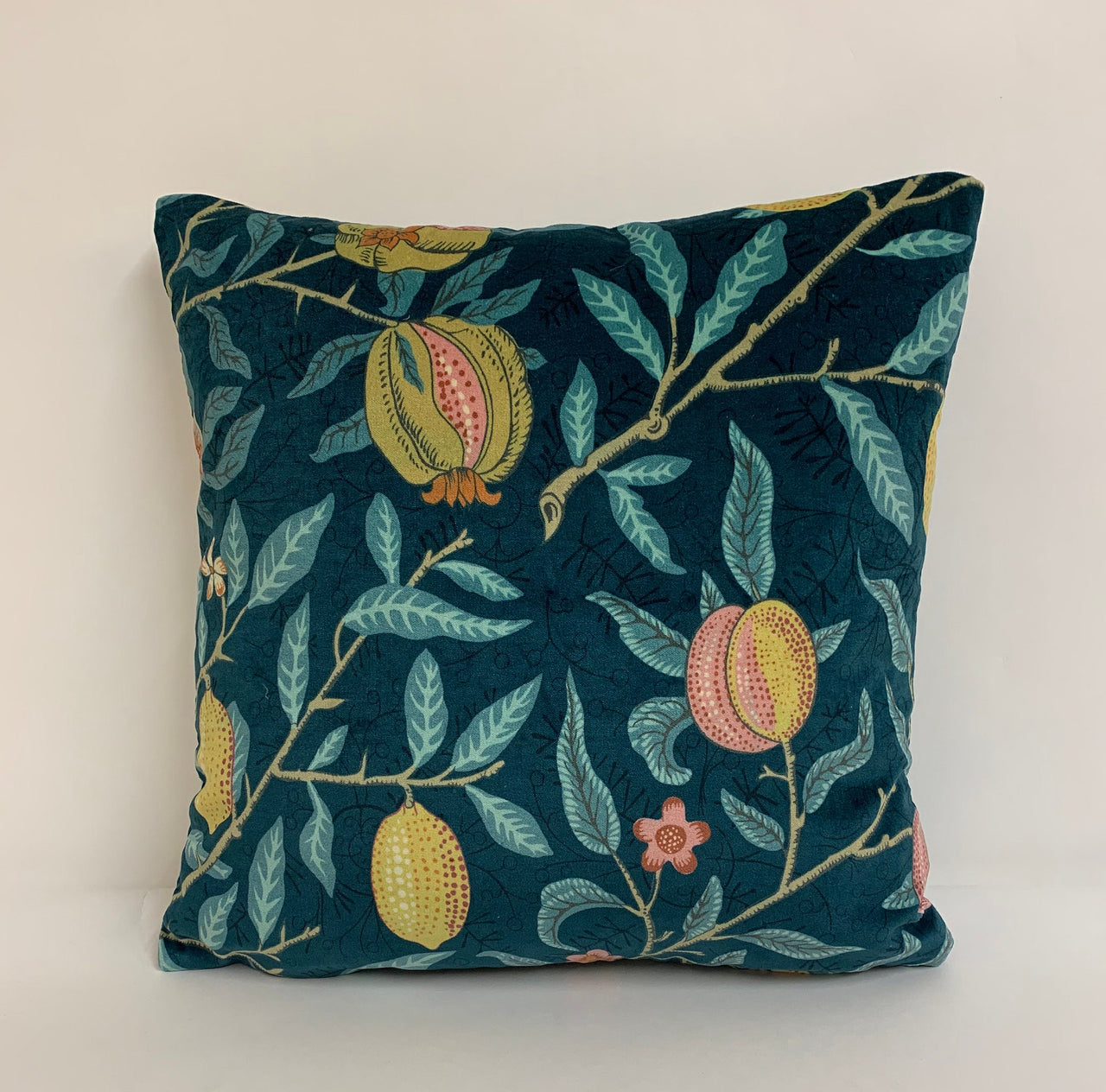 William Morris - Fruit Velvet - Indigo / Slate - Cushion Cover Throw Pillow Designer Home Decor