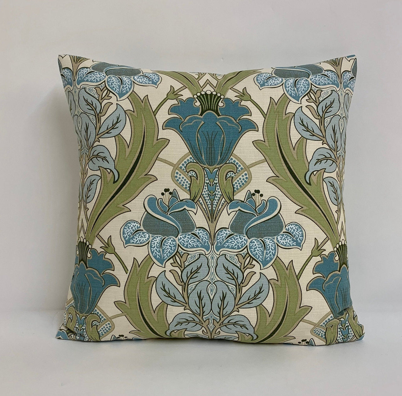 ILiv - Acanthus - Cornflower - Stunning Art Deco Designer Cushion Cover Home Decor Throw Pillow