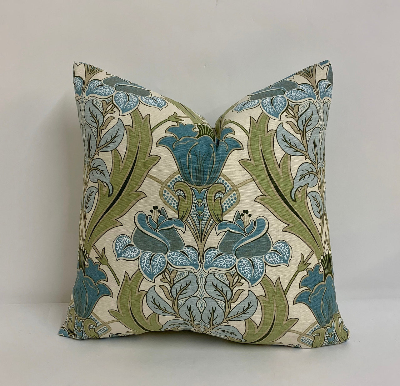 ILiv - Acanthus - Cornflower - Stunning Art Deco Designer Cushion Cover Home Decor Throw Pillow