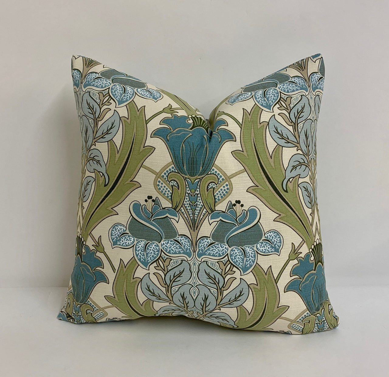 ILiv - Acanthus - Cornflower - Stunning Art Deco Designer Cushion Cover Home Decor Throw Pillow