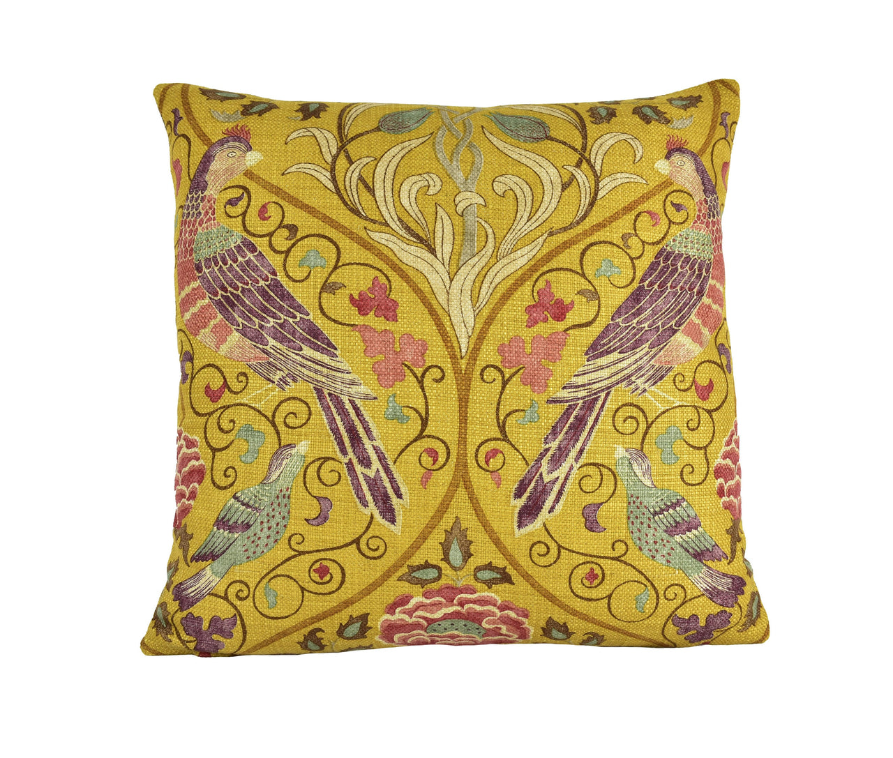 William Morris - Seasons by May - Saffron -  Cushion Cover Throw Pillow Designer Home Decor