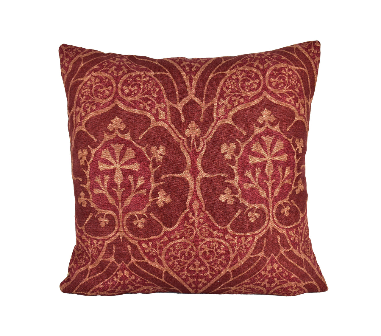 William Morris - Voysey - Red  - Cushion Cover Throw Pillow Designer Home Decor