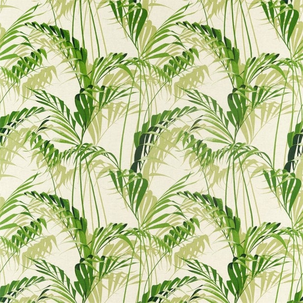 Sanderson - Palm House - Botanical Green - Cushion Cover Throw Pillow Designer Home Decor